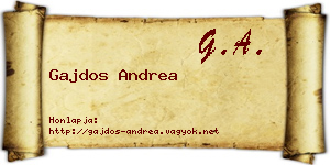 Gajdos Andrea névjegykártya