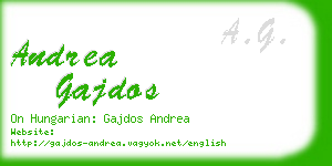 andrea gajdos business card